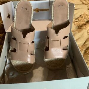 Marc Jacobs Cream Espadrille Slides